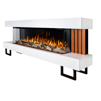 Electric fireplace Firesa & Haiti 65, Art Flame, 900x2300x400 mm, 1500W, over 100 color combinations, Thermostat, logs and crystals