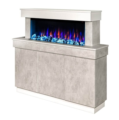 Electric fireplace Stefania & Dalas, Art Flame, 1150x1400x300 mm, 1500W, 30 color combinations, Thermostat, Logs and crystals