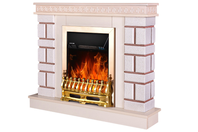 Electric fireplace Nazary mini & Galileo gold, Art Flame, 874x1080x245 mm, 2000W, Thermostat, 5 flame brightness levels, Timer