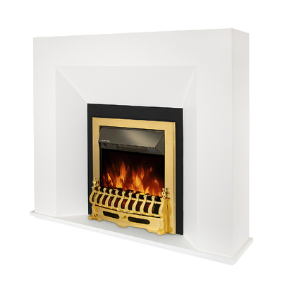 Electric fireplace Nova Flame & Galileo Gold, Art Flame, 1100x1250x300 mm, 2000W, 5 flame intensity levels, Timer, Thermostat
