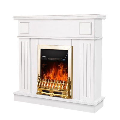 Electric fireplace Marina & Galileo gold, Art Flame, 997x1034x270 mm, 2000W, Thermostat, 5 flame brightness levels, Timer