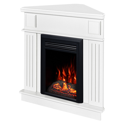 Corner electric fireplace Marina & Cris, Art Flame, 1000x1000x500 mm, 1500 W, Crackling sounds, 10 flame colors, Thermostat, Timer