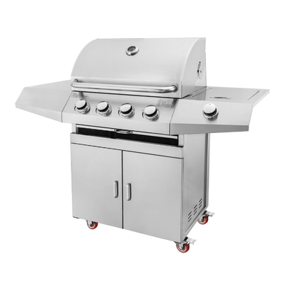 Grătar pe gaz ERC401R, 1375x630x1235 mm, Art Flame, Sistem de siguranță gaz/flacără, Iluminare LED exterioară a panoului frontal, Montaj facil, Panou de control din oțel inoxidabil