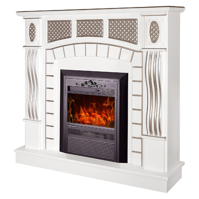 Șemineu electric Amsterdam & Cristina, Art Flame, 1120x1150x300 mm, 2000W, 2 trepte de încălzire, 5 niveluri ale intensității flăcărilor, Timer