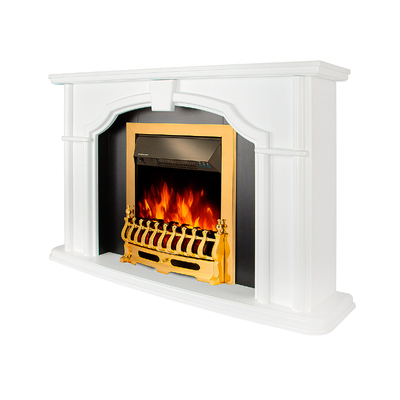 Șemineu electric Sherlock & Galileo gold, Art Flame, 850x1300x330 mm, 2000W, Termostat, 5 niveluri ale intensității flăcărilor, Timer