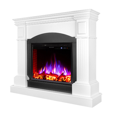 Șemineu electric Columb & Tomas, Art Flame, 1050x1250x300 mm, 1500W, 50 de combinații de culori, Termostat, Bușteni și cristale