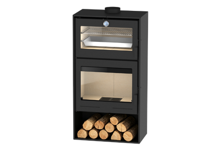 Sobă pe lemne Saga, Art Flame, 1380x703x410 mm, 14kW
