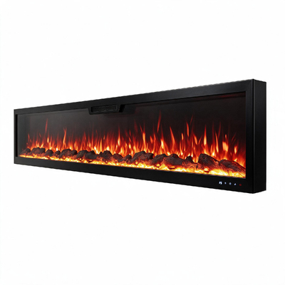 Встраиваемый/настенный электрокамин Vegas 100, Art Flame, 457x2505x126 mm, 1500W, 10 цветов пламени, Термостат, Дрова и кристаллы