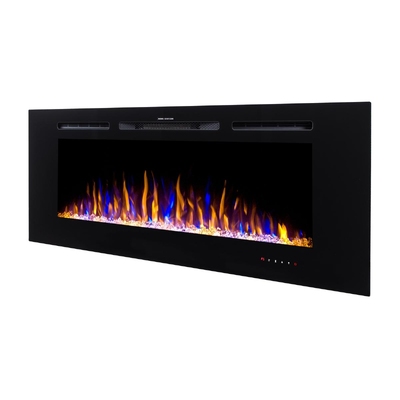Șemineu electric de perete-incorporabil Hefest, 544x1524x140 mm, 1500W, 3 culori ale flăcărilor, 5 niveluri ale intensității flăcărilor, Bușteni