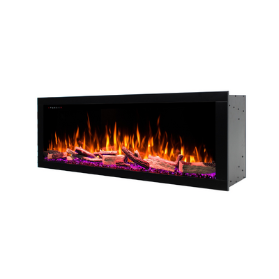 Встраиваемый электрический камин Mexico 43, Art Flame, 480×1100×250 мм, 1500 Вт, более 100 цветовых комбинаций, Термостат, декоративные дрова и кристаллы