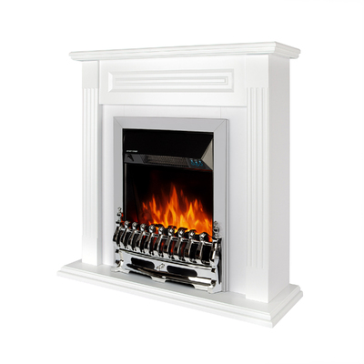 Electric fireplace Orina & Galileo silver, Art Flame, 900x900x270 mm, 2000W, Thermostat, 5 flame brightness levels, Timer