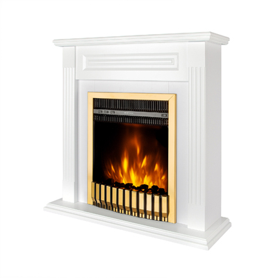 Electric fireplace Orina & Gala gold, Art Flame, 900x900x270 mm, 2000W, Thermostat, 5 flame brightness levels, Timer