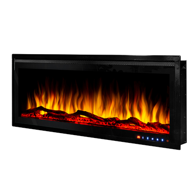 Șemineu electric de perete-incorporabil Schubert 42, 448x1062x146 mm, 1500W, peste 60 de combinații de culori, Termostat,Bușteni