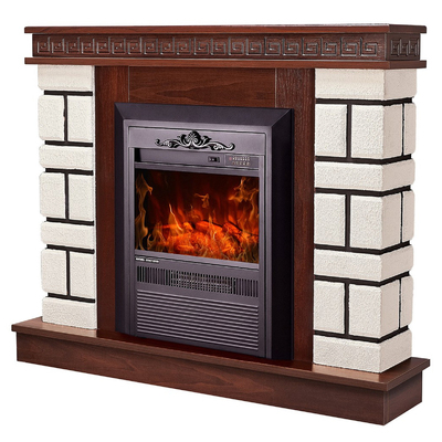 Șemineu electric Nazary mini & Cristina, Art Flame, 874x1080x245 mm, 2000W, 2 trepte de încălzire, 5 niveluri ale intensității flăcărilor, Timer