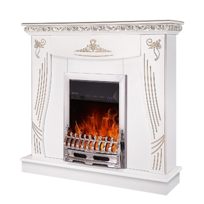 Electric fireplace Napoli & Galileo silver, Art Flame, 1035x1100x300 mm, 2000W, Thermostat, 5 flame brightness levels, Timer
