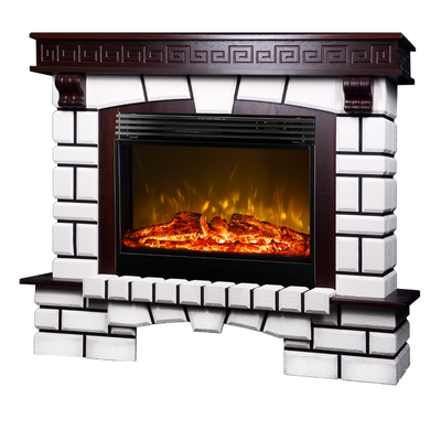 Șemineu electric Nazary & Mirabella, Art Flame, 1136x1328x375 mm, 1950W, Efect trosnet de lemne, 5 niveluri ale intensității flăcărilor, Timer
