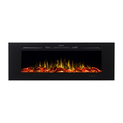 Avalon recessed and wall mounted electric fireplace, Art Flame, 544x1650x140 mm, 1500W, 3 flame colors, 5 flame brightness levels, Logs and crystals