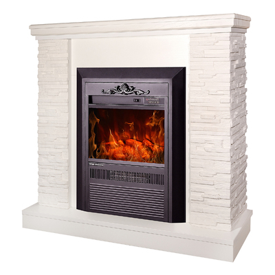 Șemineu electric Rock & Cristina, Art Flame, 903x980x300 mm, 2000W, 2 trepte de încălzire, 5 niveluri ale intensității flăcărilor, Timer