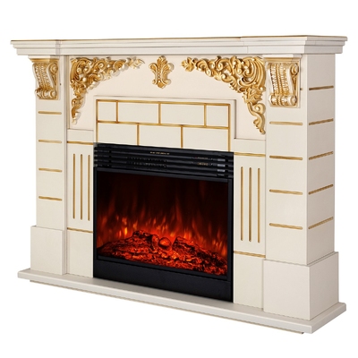 Șemineu electric Imperial & Mirabella, Art Flame, 1110x1450x380 mm, 1950W, Efect trosnet de lemne, 5 niveluri ale intensității flăcărilor, Timer