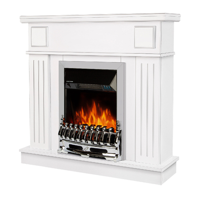Electric fireplace Marina & Galileo silver, Art Flame, 997x1034x270 mm, 2000W, Thermostat, 5 flame brightness levels, Timer