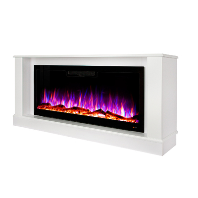 Șemineu electric Bellagio & Vegas 42, Art Flame, 640x1400x270 mm, 1500W, 10 culori ale flăcărilor, Termostat, Bușteni și cristale