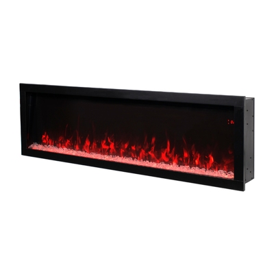 Встраиваемый/настенный электрокамин Haven 60, Art Flame, 460x1524x162 mm, 1500W, больше 100 цветовых сочетаний, Термостат, Дрова и кристаллы