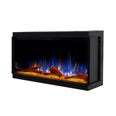 Встраиваемый 3D электрокамин Haiti 40, Art Flame, 533x1035x332 mm, 1500W, больше 100 цветовых сочетаний, Термостат, Дрова и кристаллы