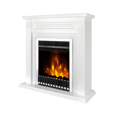 Electric fireplace Orina & Gala silver, Art Flame, 900x900x270 mm, 2000W, Thermostat, 5 flame brightness levels, Timer