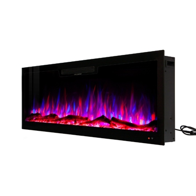 Șemineu electric de perete-incorporabil Vegas 50, Art Flame, 457x1270x126 mm, 1500W, 10 culori ale flăcărilor, Termostat, Bușteni și cristale