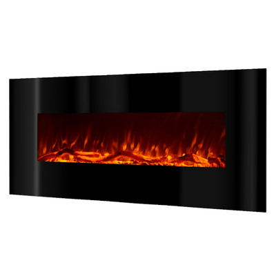 Șemineu electric de perete Madrid, 550x1280x140 mm, 1500W, 3 culori ale flăcărilor, 5 niveluri ale intensității flăcărilor, 2 trepte de încălzire