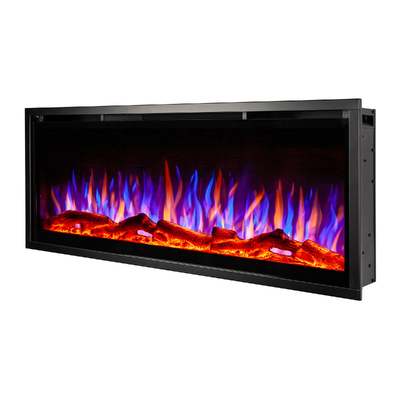Șemineu electric de perete-incorporabil Schubert 42, Art Flame, 448x1068x146 mm, 1500W, peste 60 de combinații de culori, Termostat, Bușteni, cristale și pietre decorative