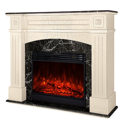 Șemineu electric Josefina mini & Mirabella, Art Flame, 1100x1300x350 mm, 1950W, Efect trosnet de lemne, 5 niveluri ale intensității flăcărilor, Timer