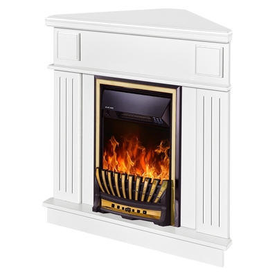 Șemineu electric Marina colț & Meridian, Art Flame, 1000x1000x500 mm, 2000W, Termostat, 5 niveluri ale intensității flăcărilor, Timer